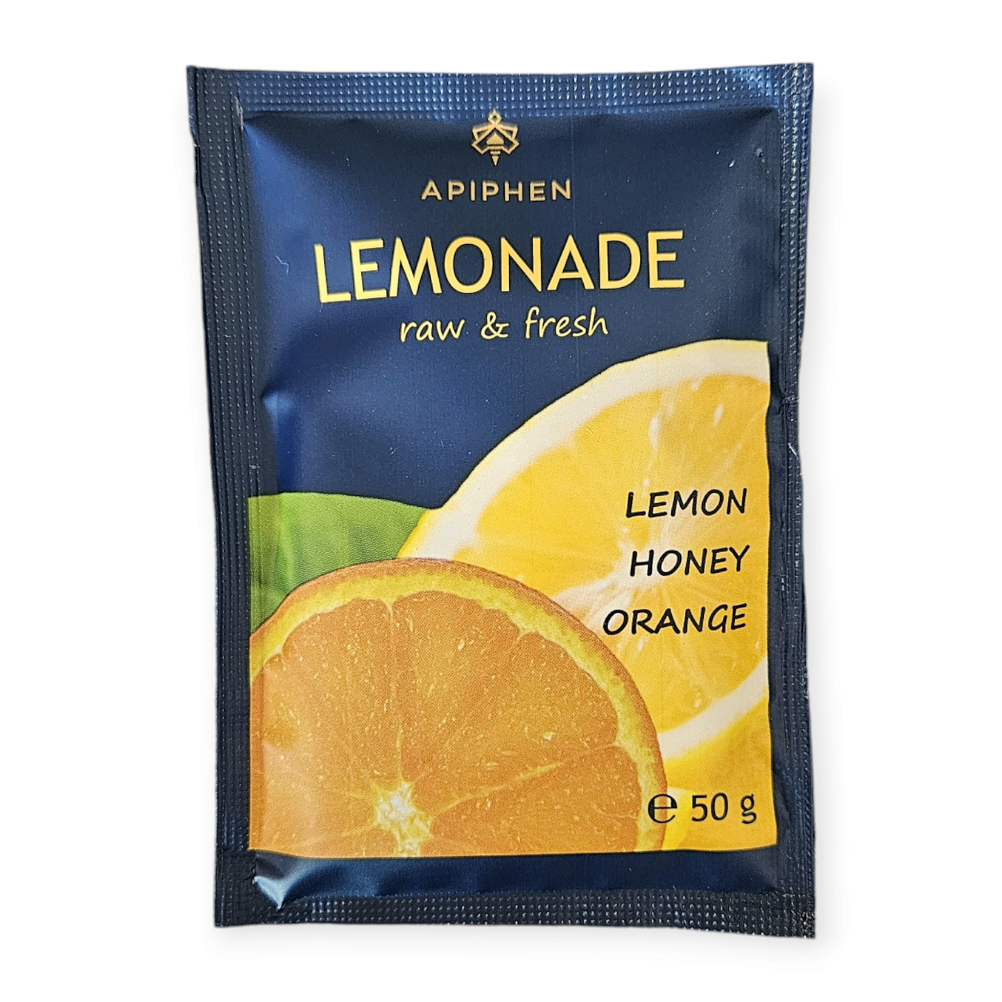 a sachet of 50 g Lemonade Apiphen Orange Lemon Honey