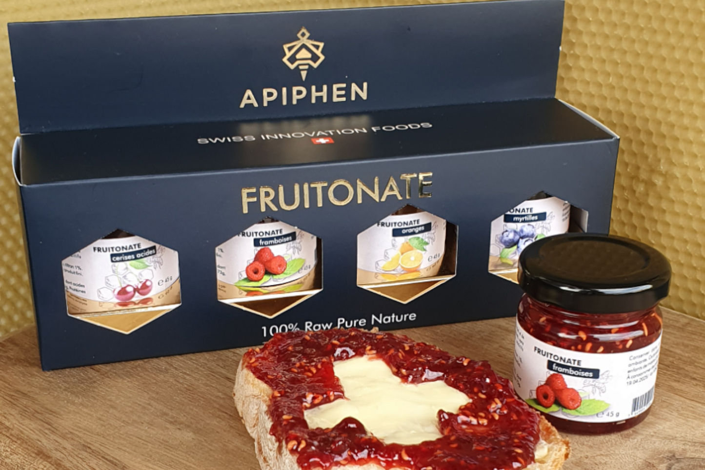 a box of FRUITONATE - Bitter Sweet Symphony Jam selection 4x45g