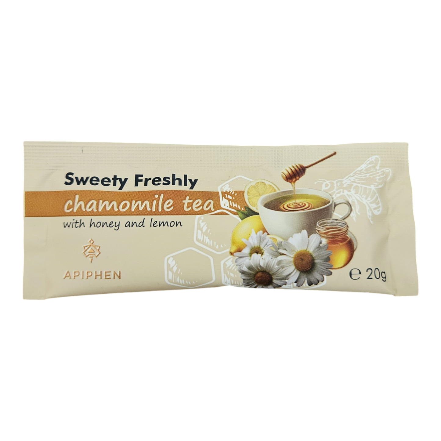 A sachet of Sweety Freshly Chamomile tea with honey and lemon of 20 g