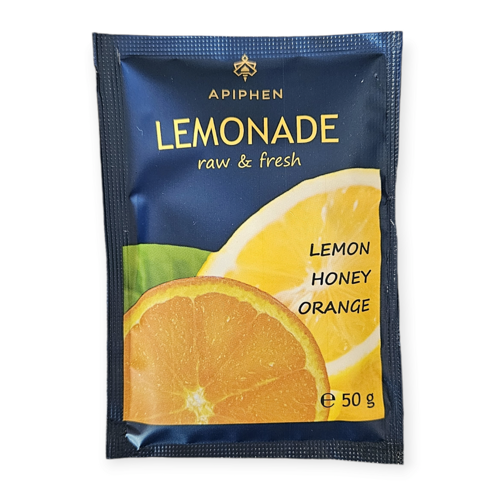 a sachet of 50 g Lemonade Apiphen Orange Lemon Honey 