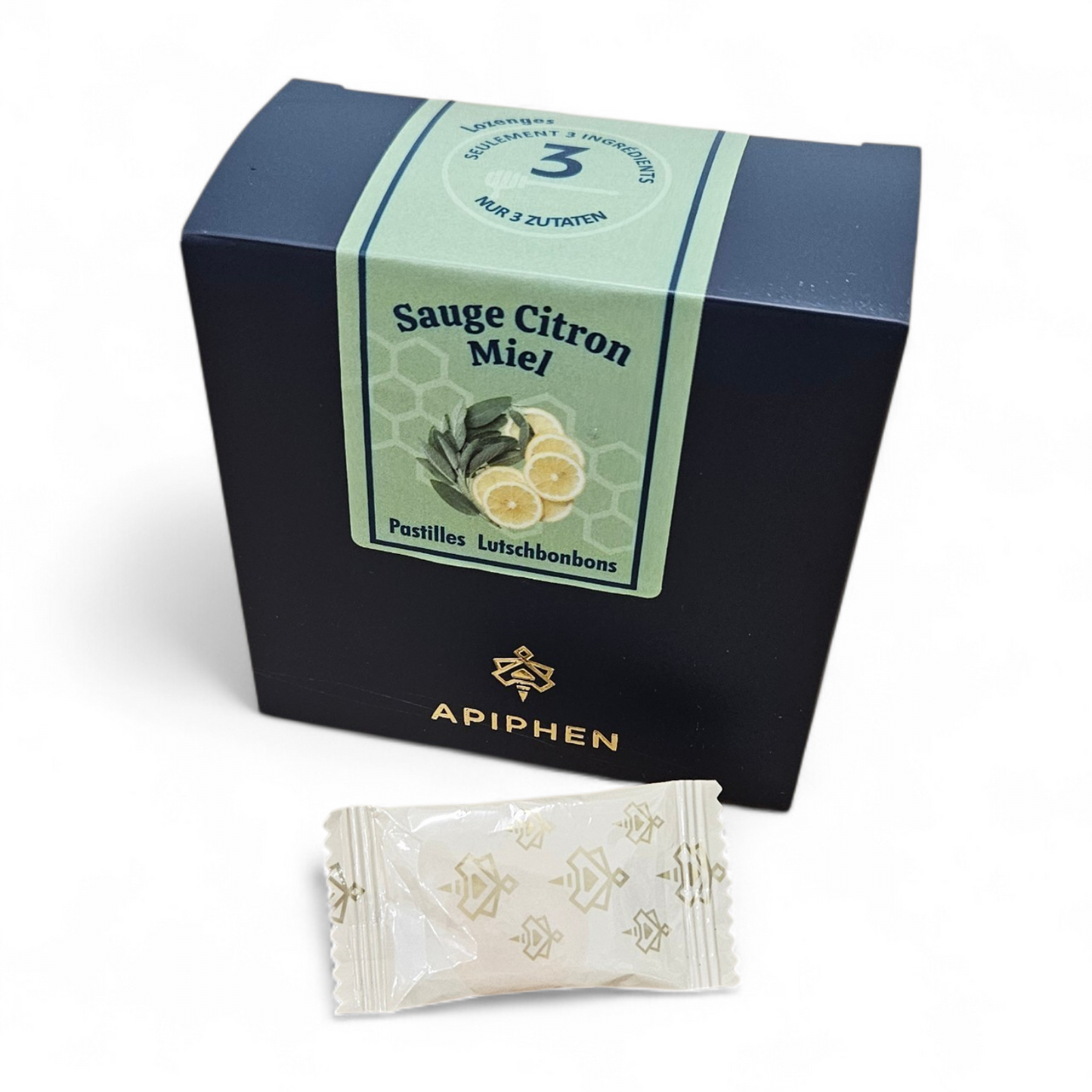 
                  
                    box of Sage - Lemon - Honey Lozenges
Packung Salbei Zitrone Honig Lutschbonbons
boite Pastilles Sauge Citron Miel
                  
                