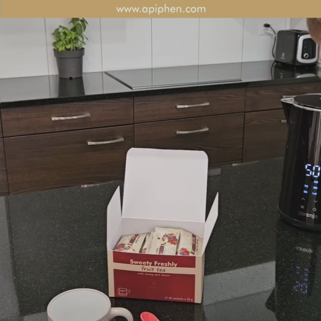 
                  
                    Load and play video in Gallery viewer, Sweety Freshly FRUIT TEA with honey and lemon 40x20g
                  
                